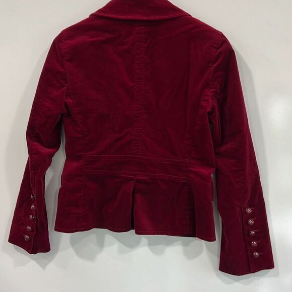 Talbots maroon red velvet blazer jacket size 4 - Picture 6 of 6